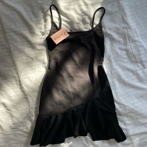 Black Ruffle Hem Missguided Dress - NWT
